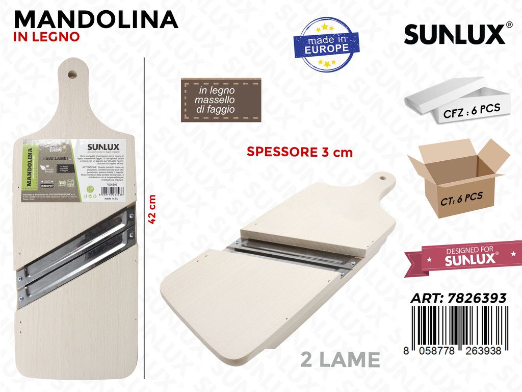 Mandolina Legno di Faggio 2LAME 42C*3CM