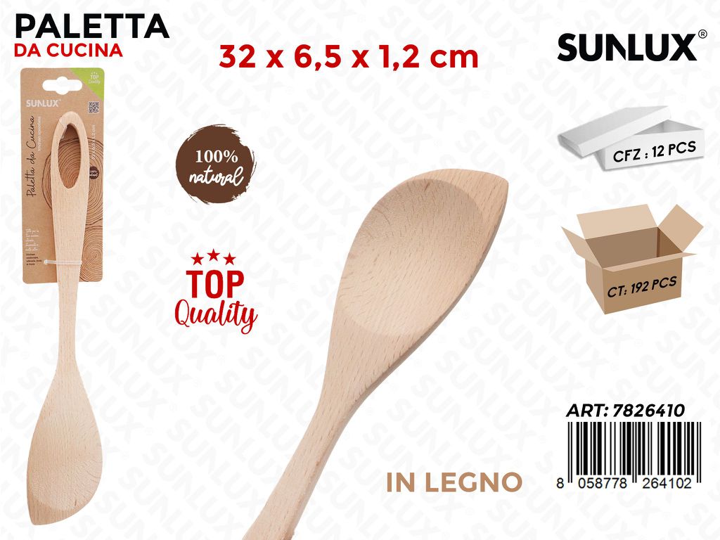 Sunlux Paletta da Cucina in Legno 32*6.5*1.2CM
