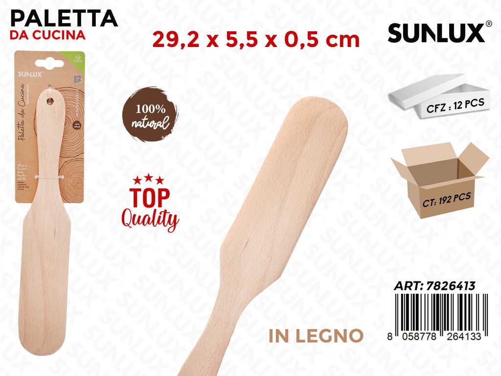 Sunlux Paletta da Cucina in Legno 29.2*5.5*0.5CM