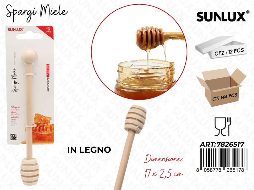 Sunlux Spargi Miele in Legno 17*2.5CM
