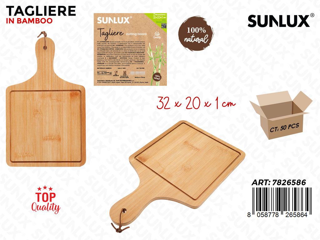 Sunlux Tagliere in Bamboo 32*20*1CM