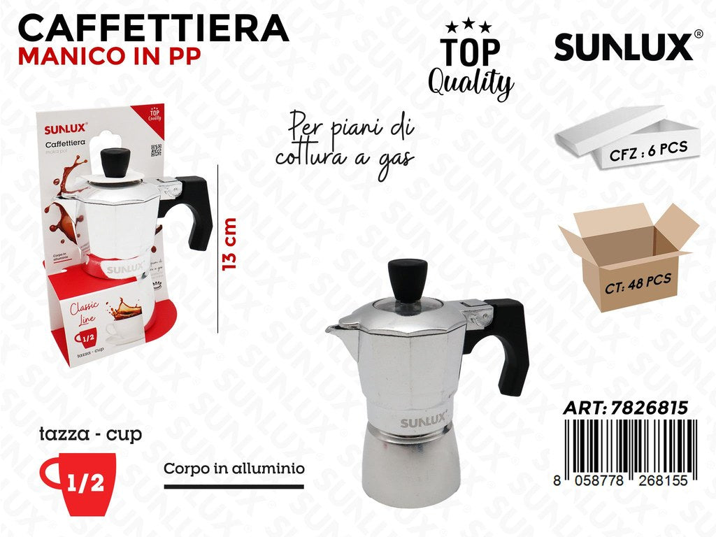 Sunlux Caffettiera Allum. 1/2 Tazza 13CM