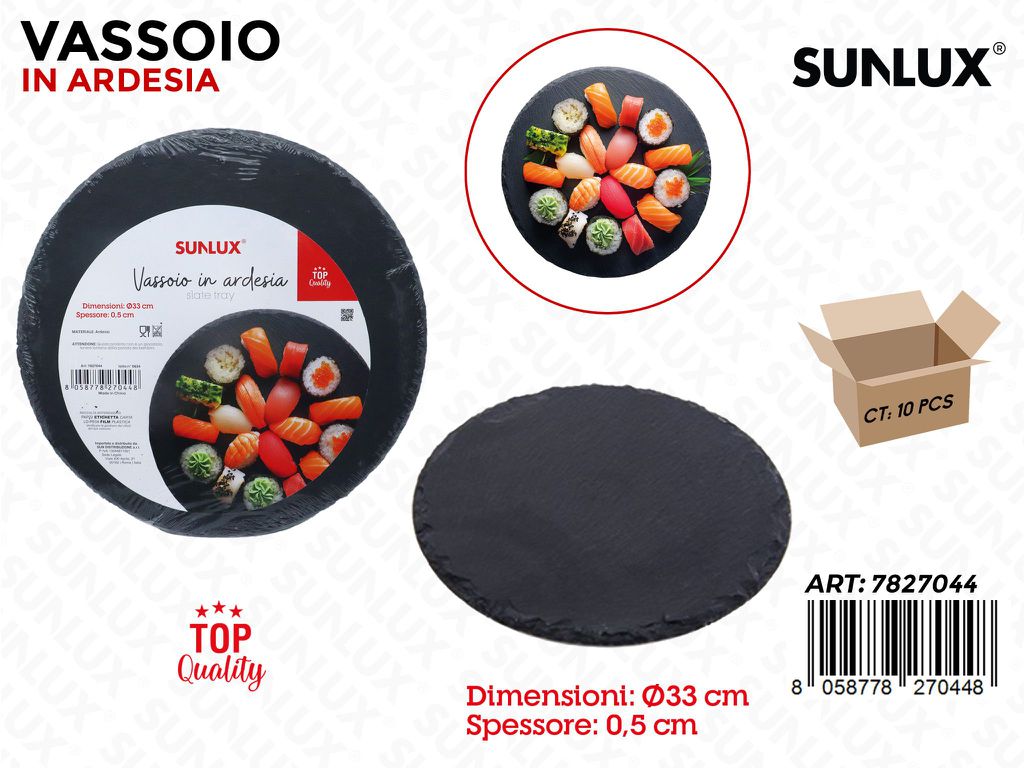 Sunlux Vassoio in Ardesia Rot. 33*0.5CM