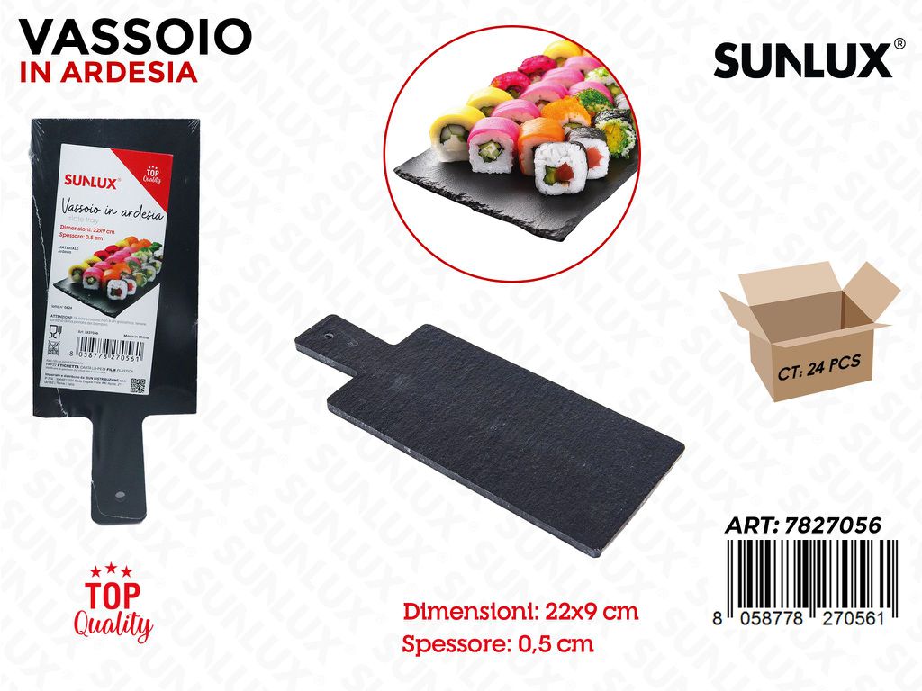 Sunlux Vassoio in Ardesia 22*9*0.5CM