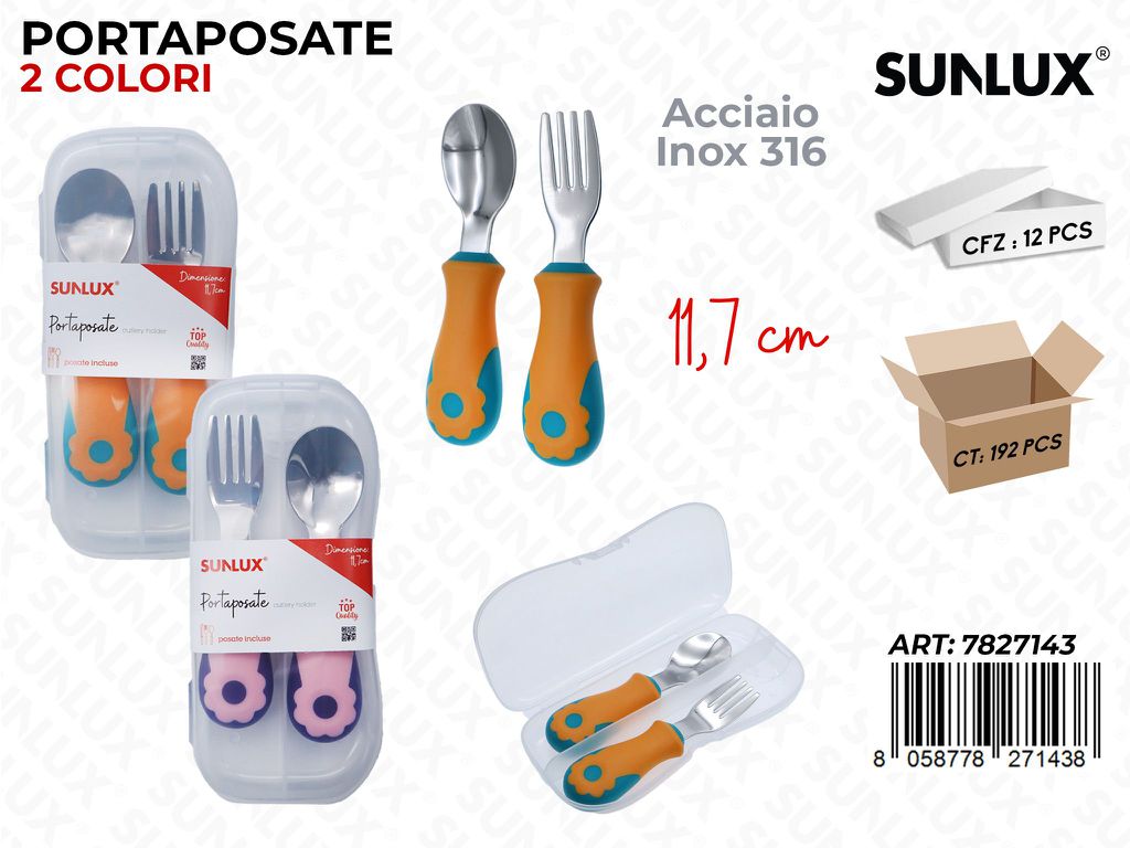 Sunlux Portaposate Acciaio 316 Col. Ass. 11.7CM