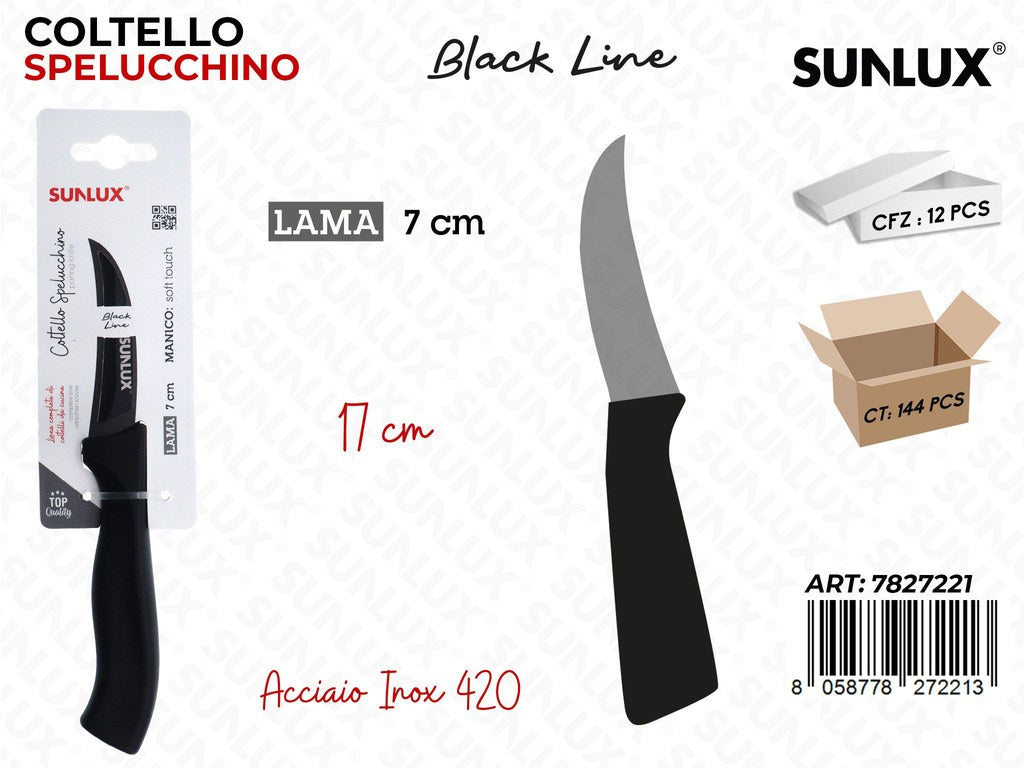 Sunlux Coltello Spelucchino Black Line Inox 420 17*7CM