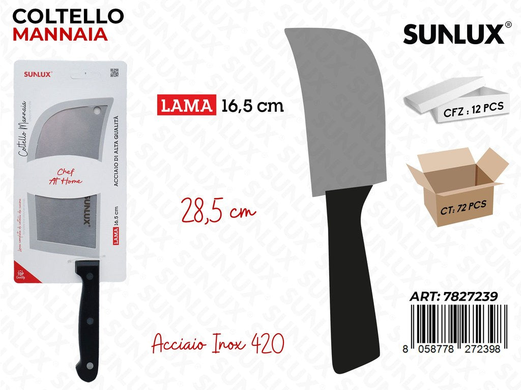Sunlux Coltello Mannaia Acc.inox 420 28.5*16.5CM