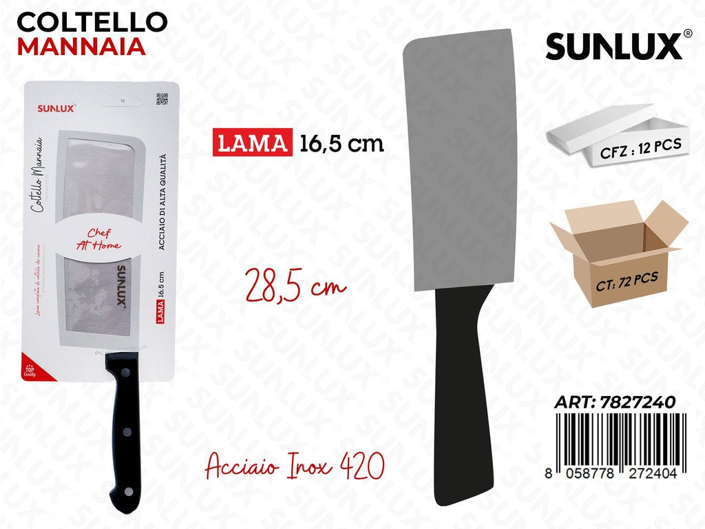 Sunlux Coltello Mannaia Acc.inox 420 28.5*16.5CM