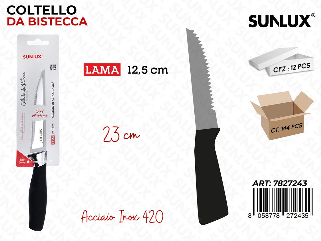 Sunlux Coltello da Bistecca Inox 420 23*12.5CM