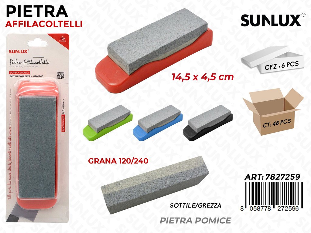 Sunlux Pietra Affila Coltelli 120/240 14.5*4.5CM