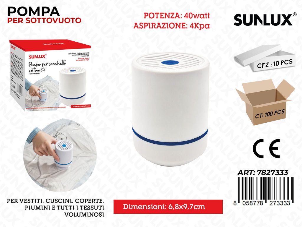 Sunlux Pompa Sottovuoto 6.8*9.7CM