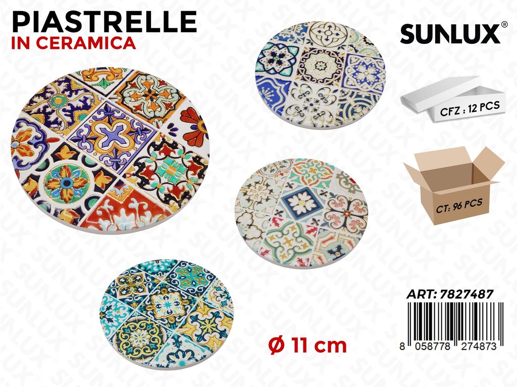 Sunlux Piastrelle in Ceramica Ass. 11CM