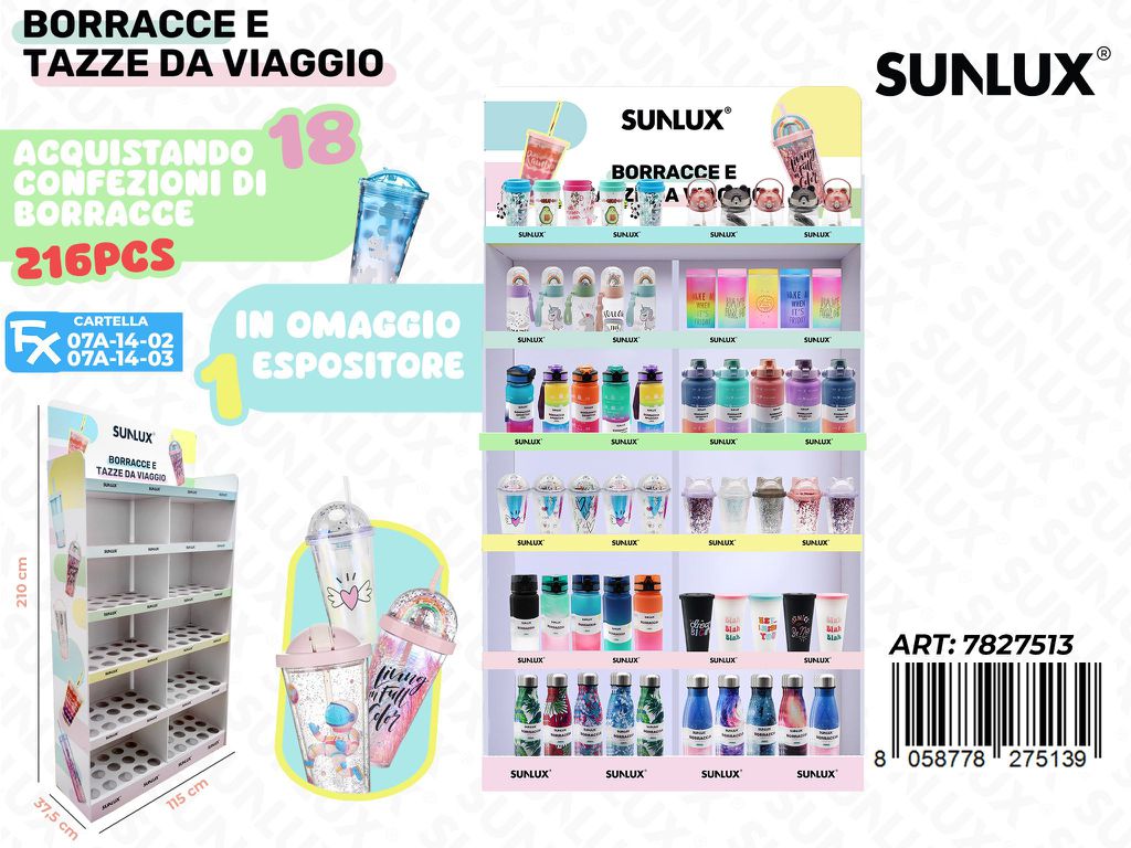 Sunlux Esp. Tazze Viaggio Doppio 115*210*37.5CM