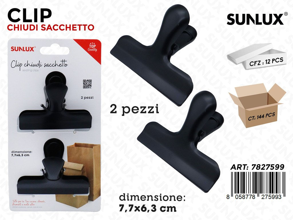 Sunlux Clip Chiudi Sacchetto 2PCS 7.7*6.3CM