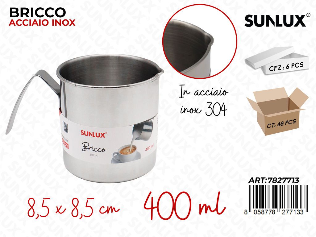 Sunlux Bricco Acc. Inox 304 400ML 8.5*8.5CM