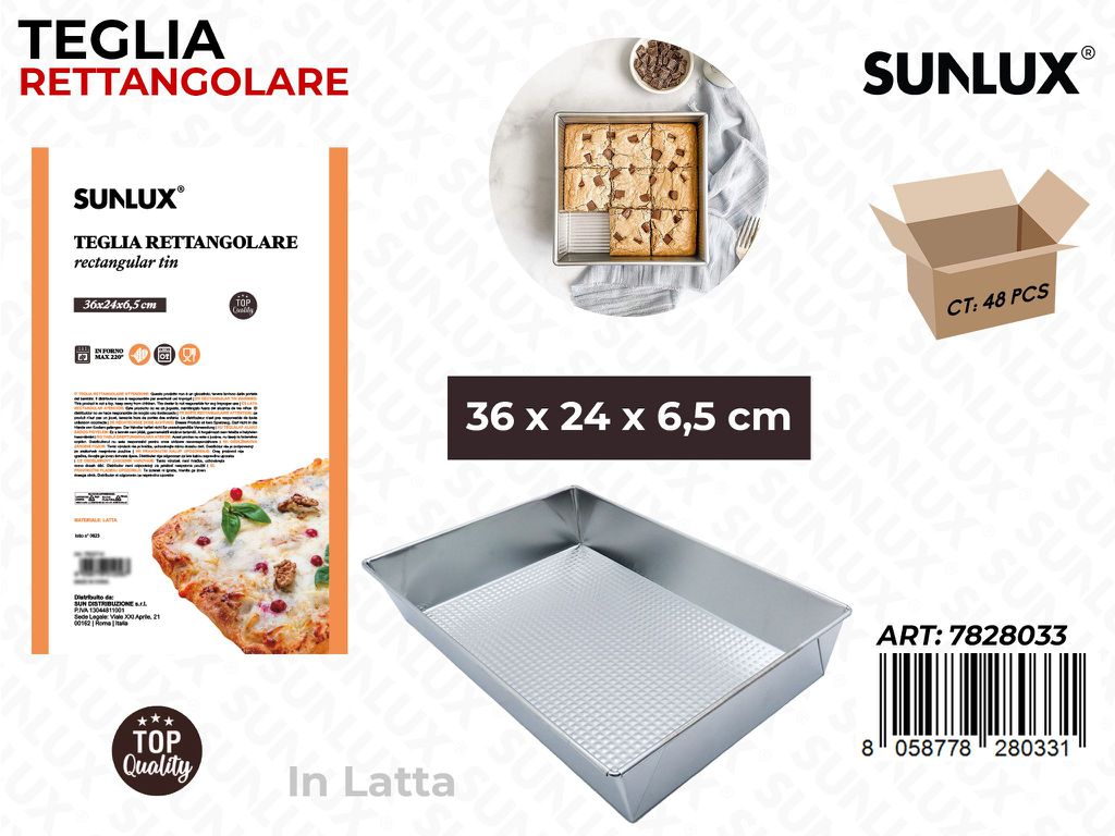 Sunlux Stampo Rett. in Latta 36*24*6.5CM