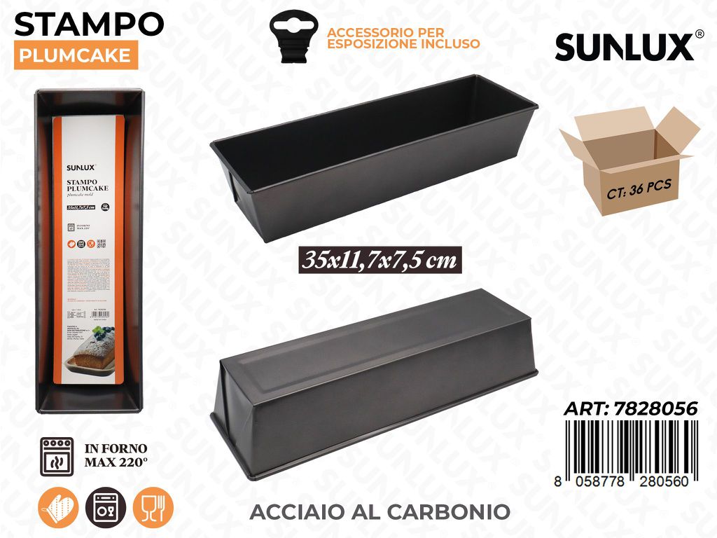 Sunlux Stampo Plumcake Acc. al Carbonio 35*11.7*7.5CM