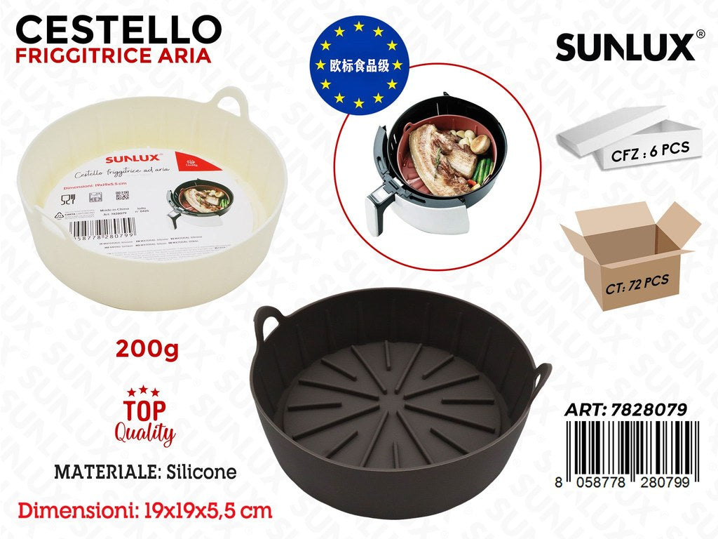 Sunlux Cestello Friggitrice Ad Aria Silic. 200G 19*19*5.5CM Ass.