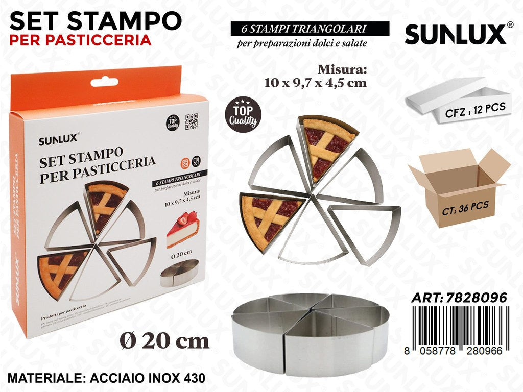Sunlux Set Stampo Pasticceria Acc. 430 6PCS Ass.