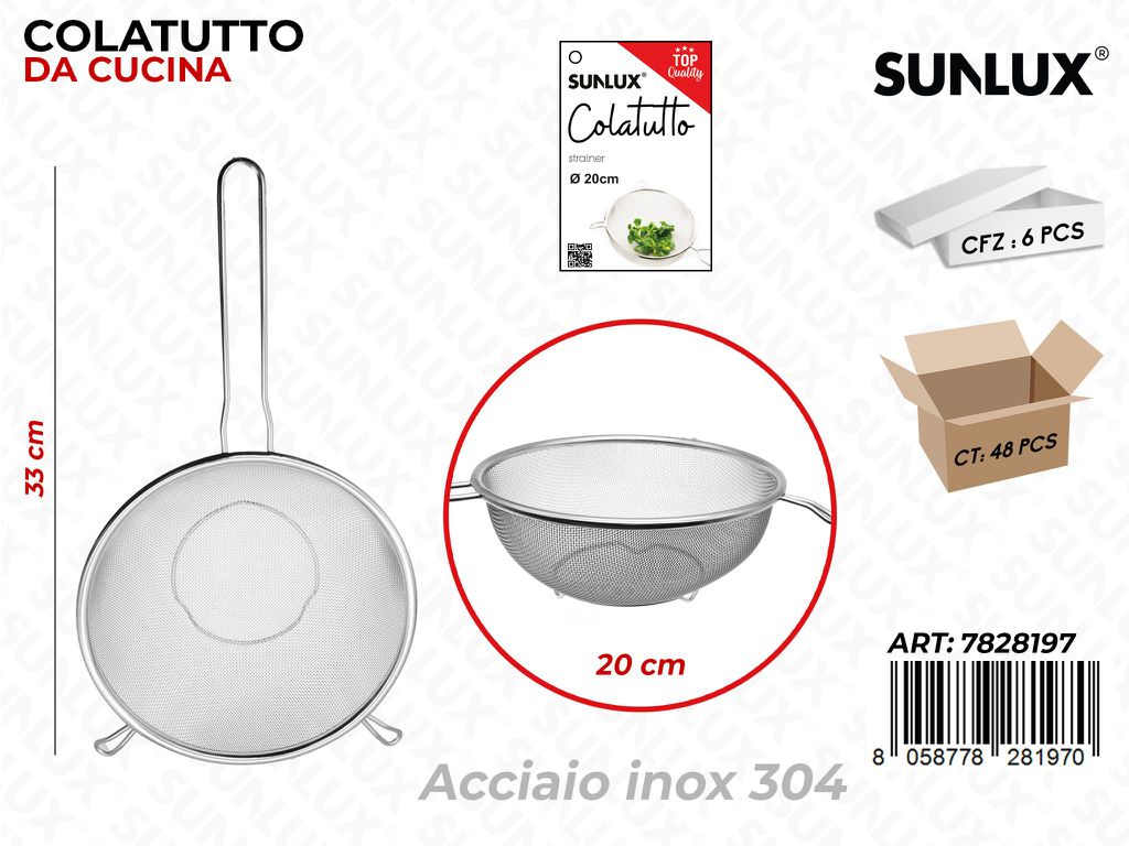Sunlux Colatutto in Acciaio 304 33*20CM