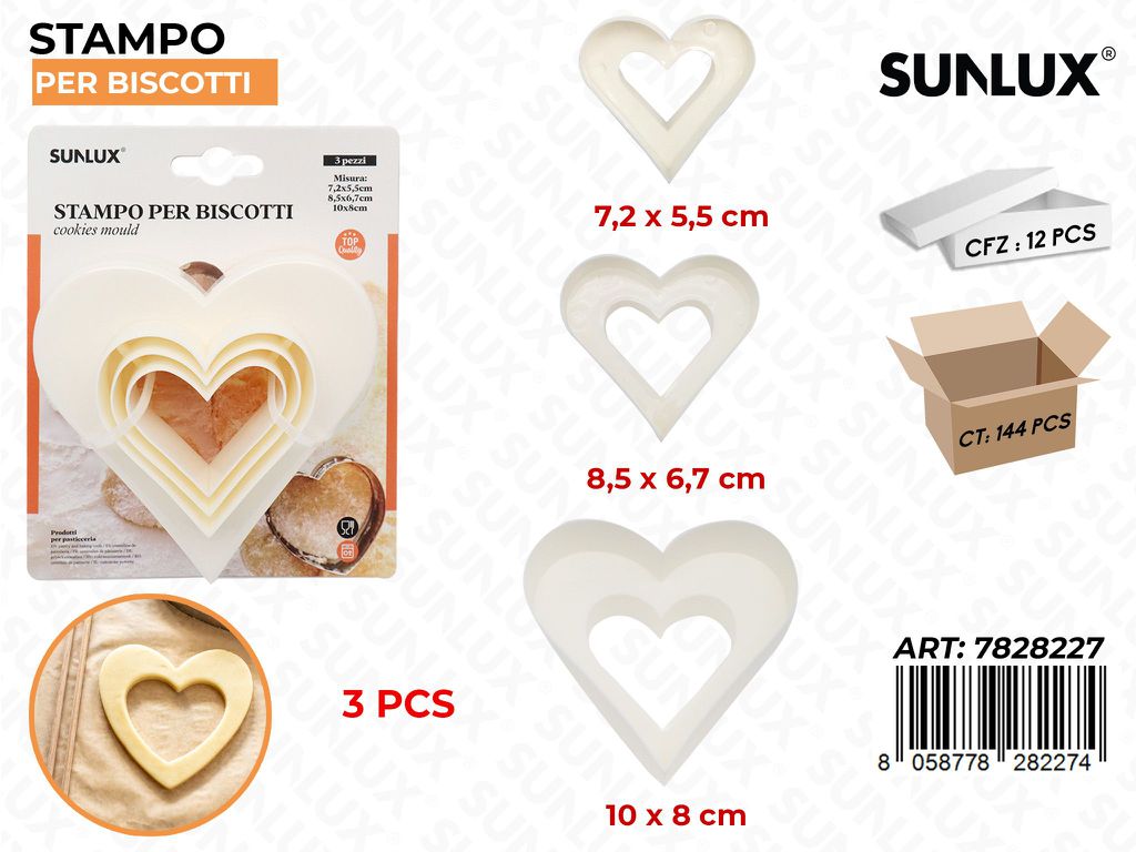 Sunlux Stampo per Biscotti 3PCS Ass.