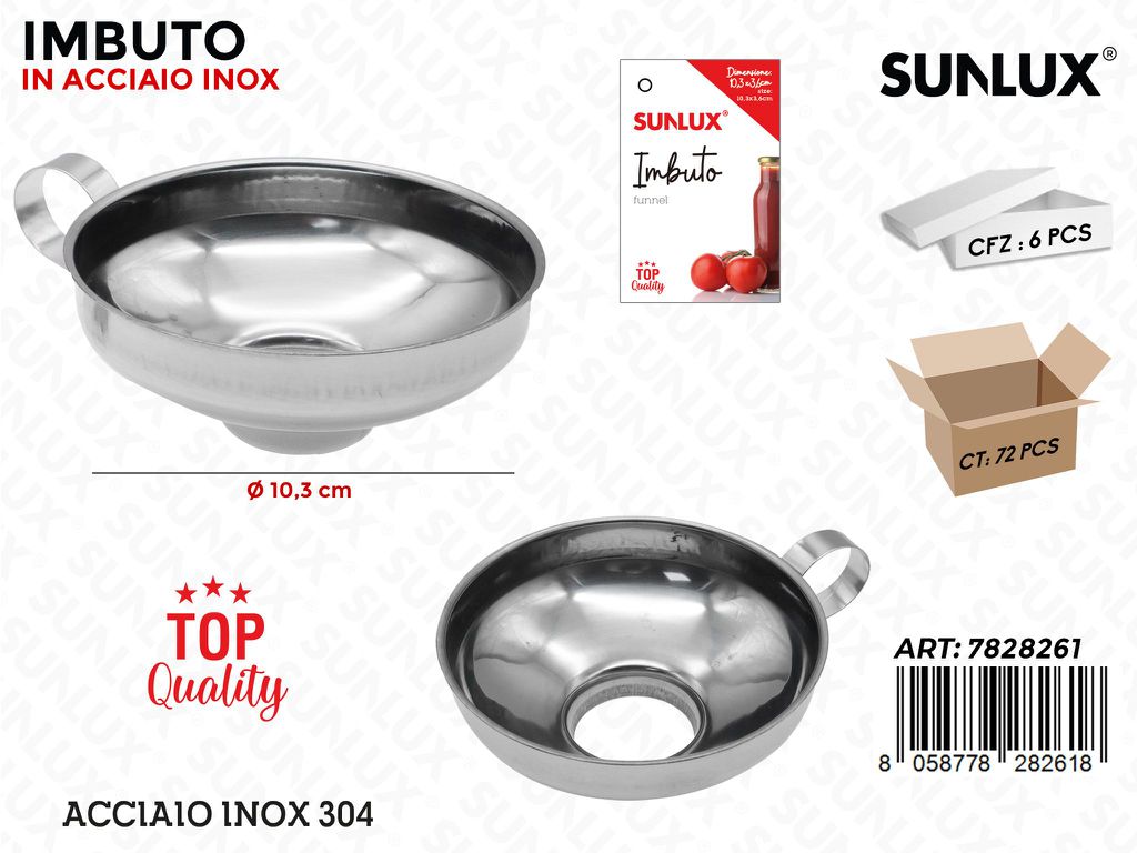 Sunlux Imbuto Acciaio 304 10.3CM