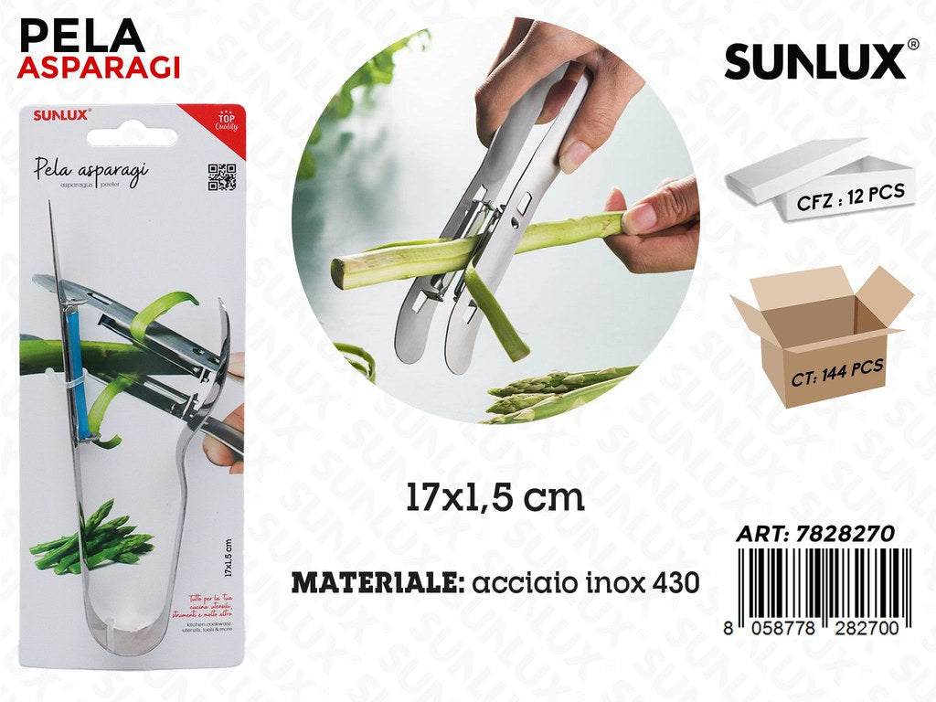 Sunlux Pela Asparagi Acc. Inox 430 17*1.5CM