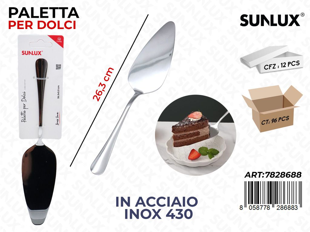 Sunlux Paletta per Dolci Acc.inox 430 26.3CM