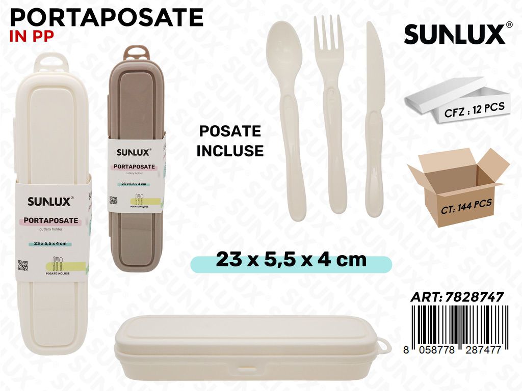 Sunlux Portaposate c/ Posate Ass. 23*5.5*4CM