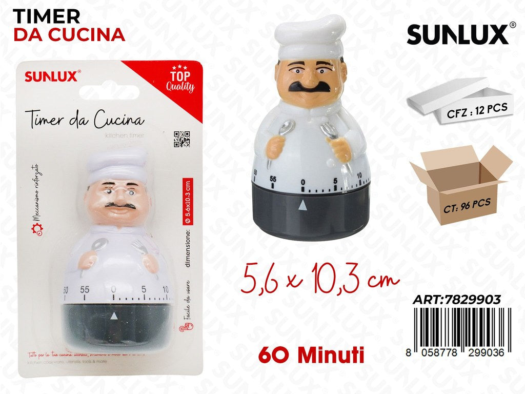 Sunlux Timer da Cucina 60MIN. 5.6*10.3CM