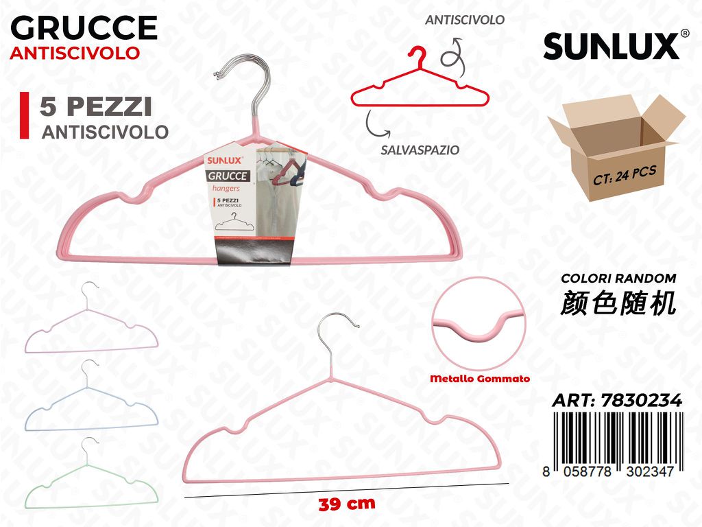 Sunlux Grucce Antiscivolo Ass. 5PCS 39CM