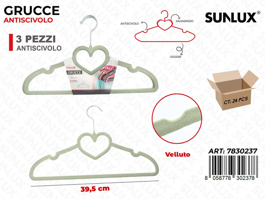 Sunlux Grucce Antiscivolo Ass. 3PCS 39.5CM