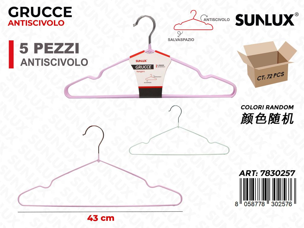 Sunlux Grucce Antiscivolo Ass. 5PCS 43CM
