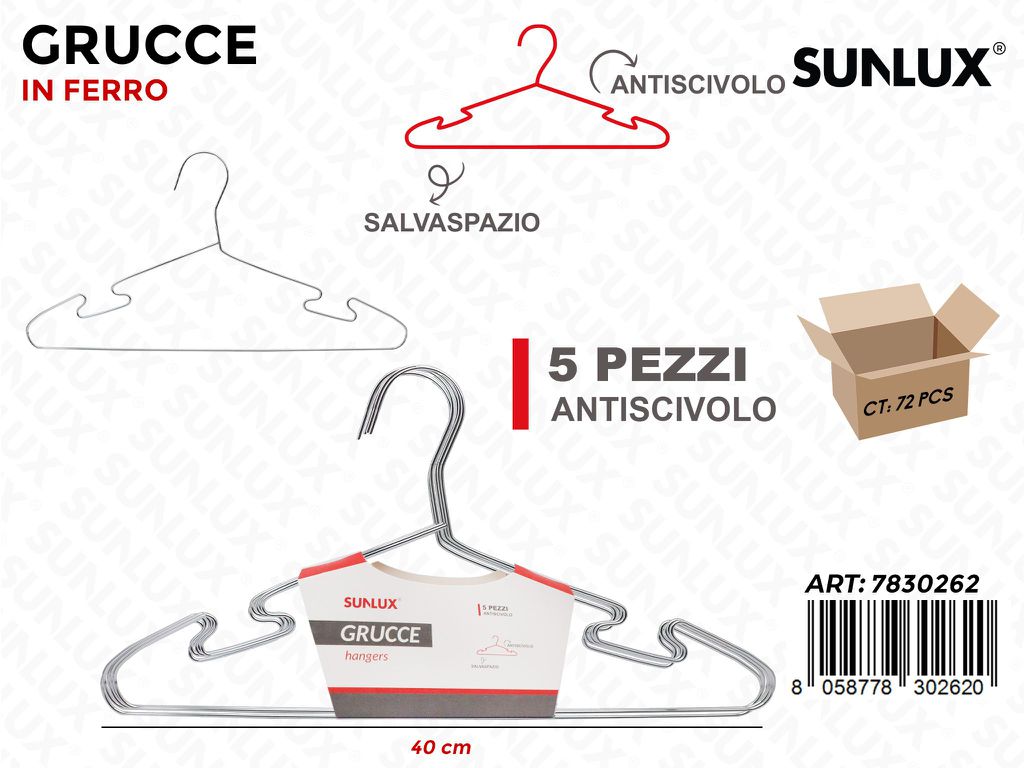 Sunlux Grucce Antiscivolo Ferro 5PCS 40CM