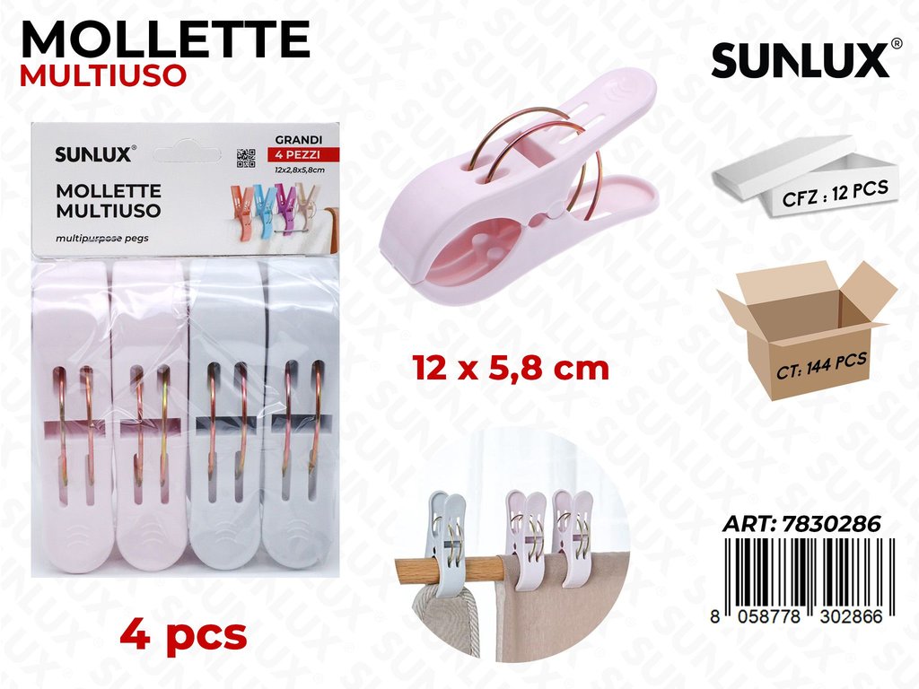Sunlux Mollette Multiuso Ass. 4PCS 12*5.8CM