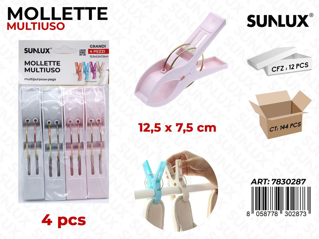 Sunlux Mollette Multiuso Ass. 4PCS 12.5*7.5CM