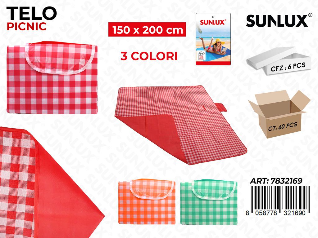 Sunlux Telo Picnic Ass. 150*200CM