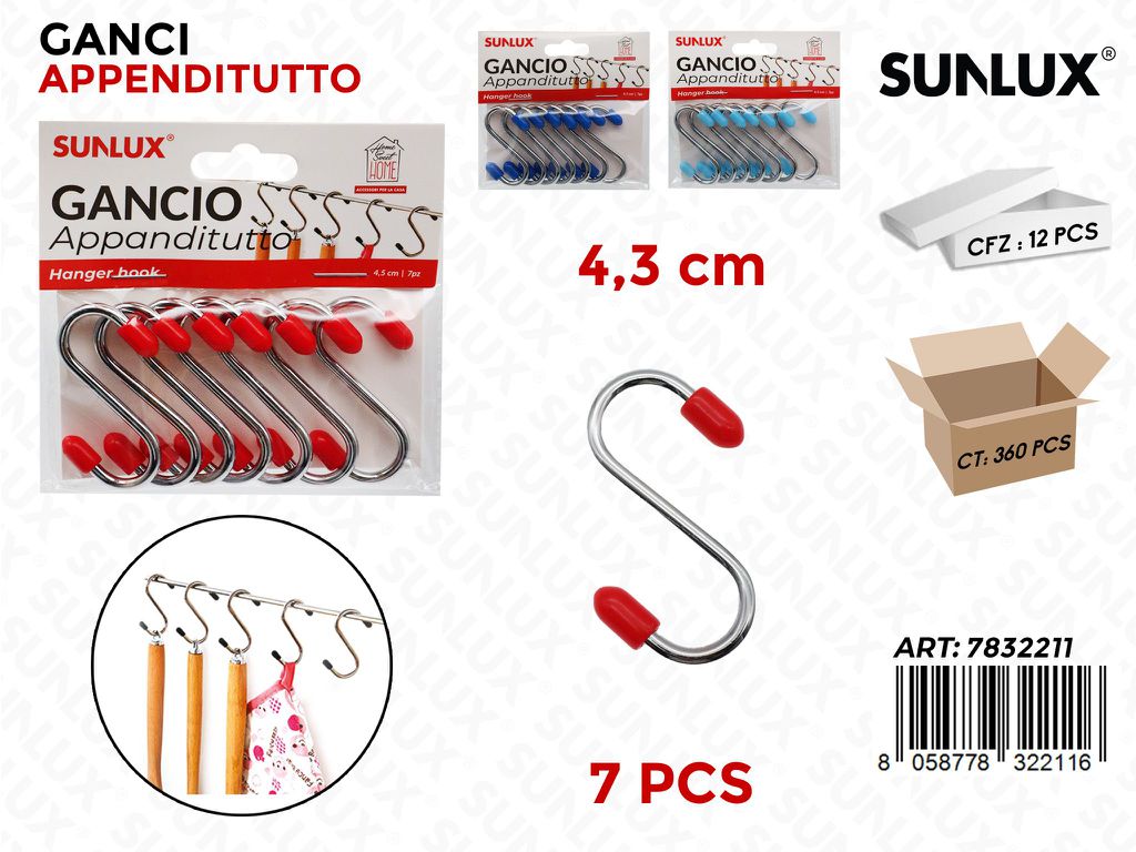 Ganci a S Appenditutto 7PCS 4.3CM