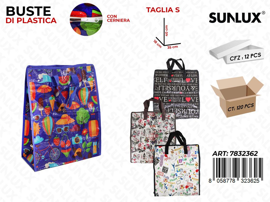 Sunlux Buste di Plast. c/ Cerniera 35*40*18CM