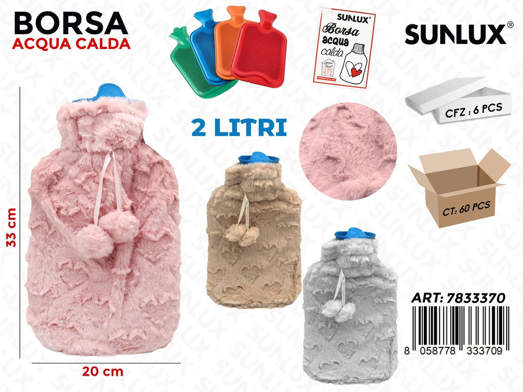Sunlux Borsa Acqua Calda Ass. 2LT 20*33CM
