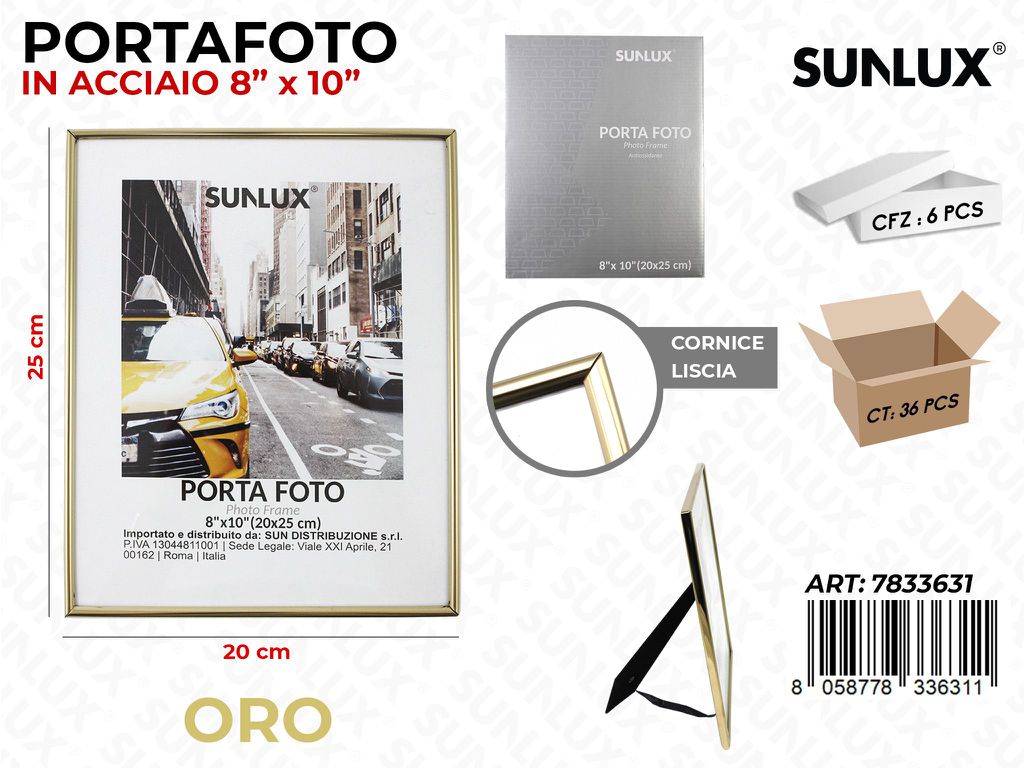 Portafoto in Acciaio Oro 20*25CM