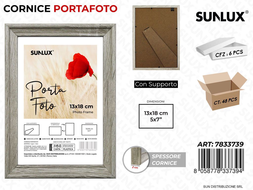 Cornice c/ Supporto 13*18CM 5*7