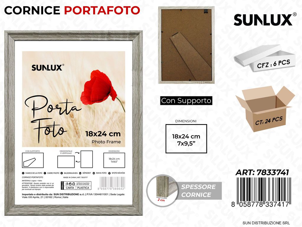 Cornice c/ Supporto 18*24CM 7*9.5