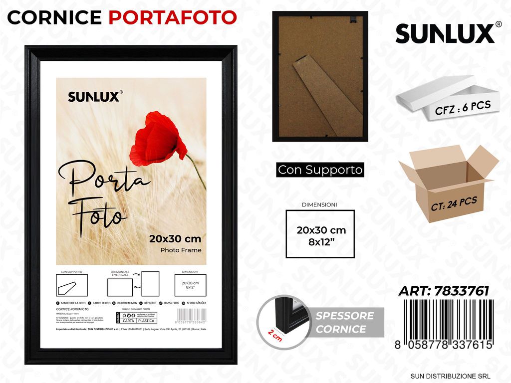 Cornice c/ Supporto 20*30CM 8*12
