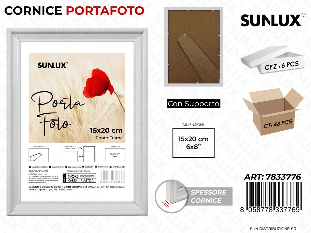 Cornice c/ Supporto 15*20CM 6*8