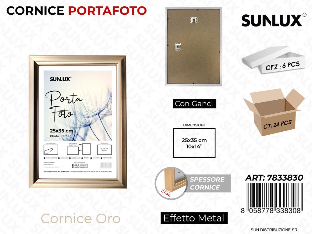 Cornice Oro c/ Ganci 25*35CM 10*14