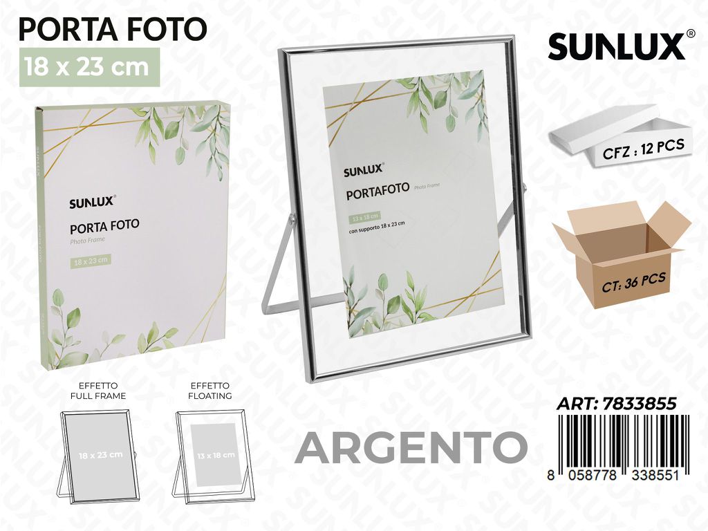 Sunlux Portafoto c/ Supp. Arg. 18*23CM