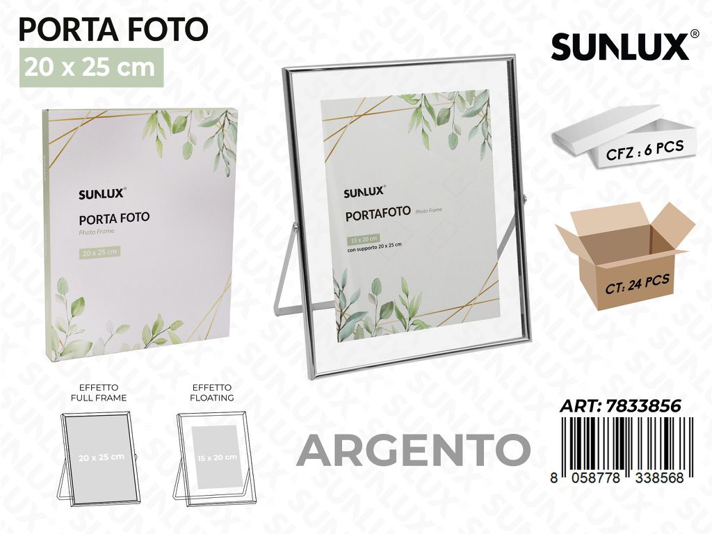 Sunlux Portafoto c/ Supp. Arg. 20*25CM