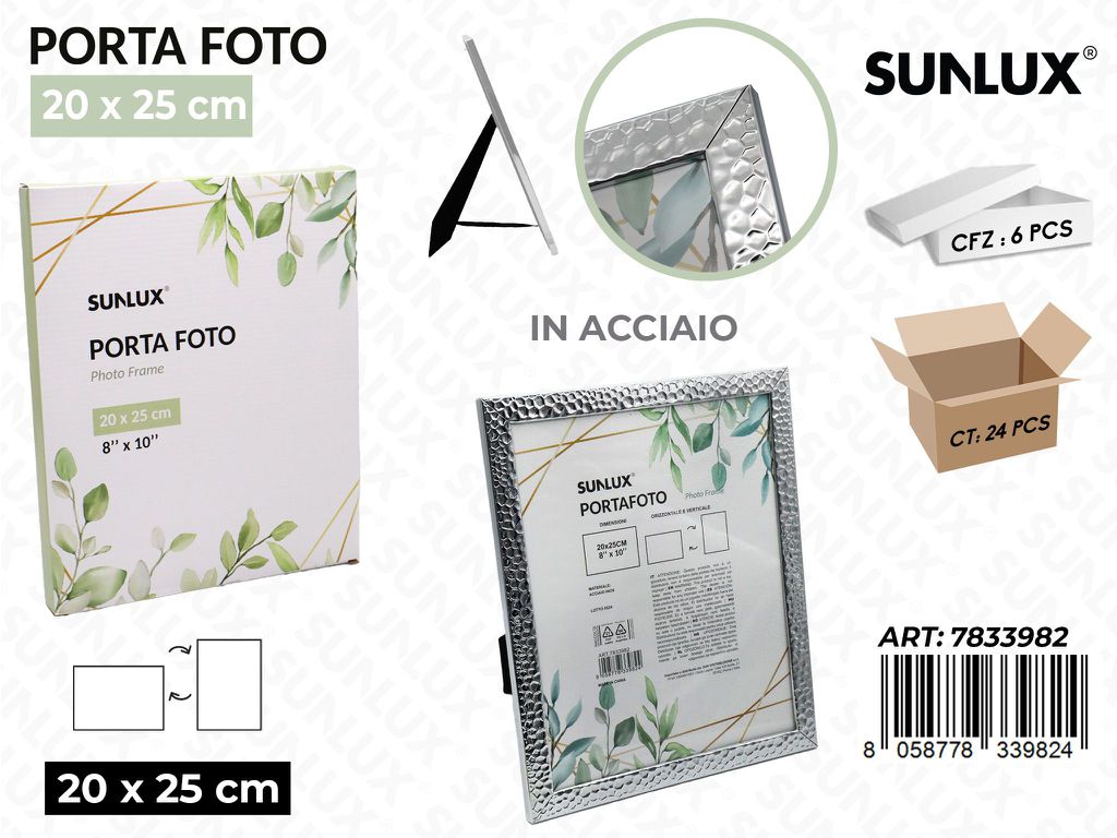 Sunlux Porta Foto Acc. Goffrato Arg. 20*25CM