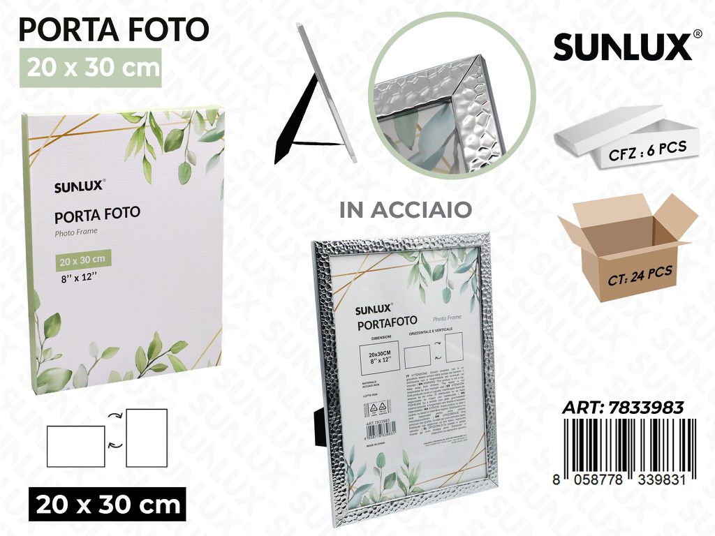 Sunlux Porta Foto Acc. Goffrato Arg. 20*30CM